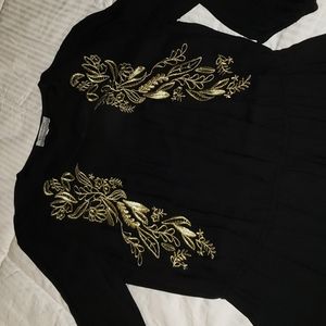 Gold and black dress